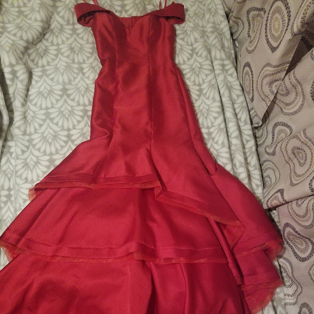 Red David's Bridal Dress